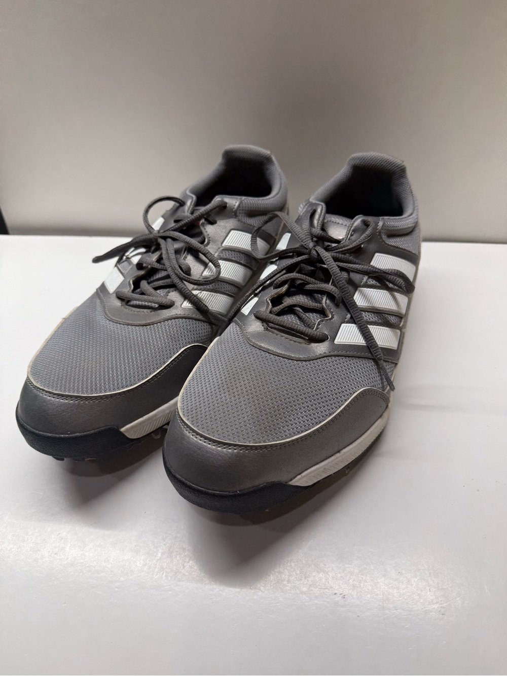 adidas Gray and White Men's Athletic Sneakers